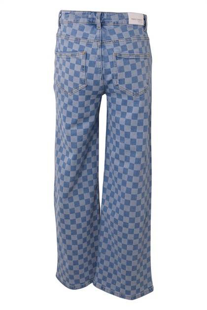 Hound jeans - wide/blå/checkers (pige)